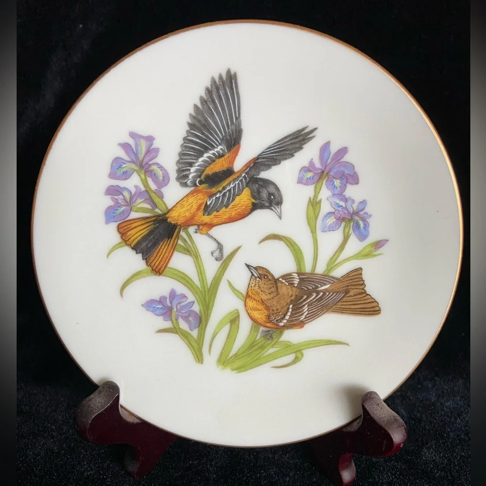 🩵 Song of the Orioles Birds Lenox Collectors Society Member Gift Plate 1993 5